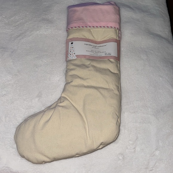 Cupcakes and cashmere Christmas whimsical Wonderland set of two stockings - Picture 5 of 14